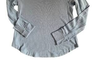 NEW ERGE baby waffle long sleeve top in denim